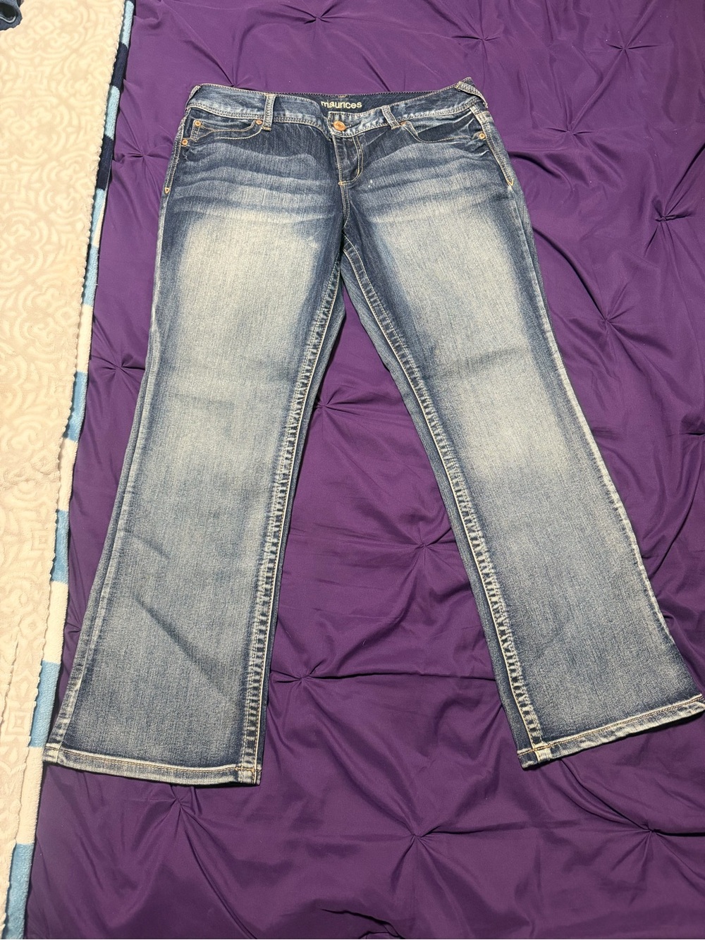 Maurices Women's Light Wash Bootcut Jeans - Blue size 11/12 X-Short